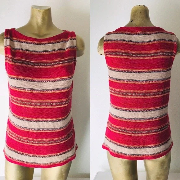 LAUREN Ralph Lauren PETITE Linen Blend TANK TOP PL - Picture 4 of 12